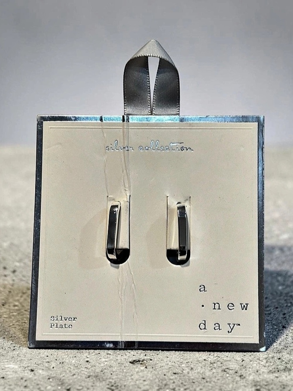 A New Day Silver Collection Oval Endless Hoop Earrings